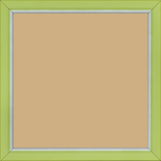 Cadre bois profil incurvé largeur 1.9cm de couleur vert tonique filet intérieur blanchi - 55x33