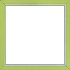 Cadre bois profil incurvé largeur 1.9cm de couleur vert tonique filet intérieur blanchi - 25x25