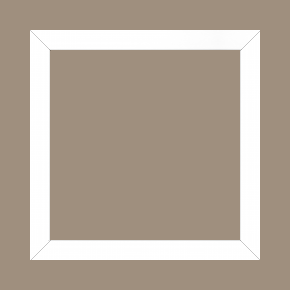 Cadre bois profil plat effet cube largeur 2cm couleur blanc satiné - 59.4x84.1