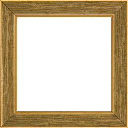 Cadre bois profil plat largeur 3.5cm couleur or fond vert filet or - 65x54