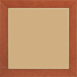 Cadre bois profil plat largeur 2.9cm couleur merisier filet or