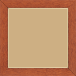 Cadre bois profil plat largeur 2.9cm couleur merisier filet or - 42x59.4