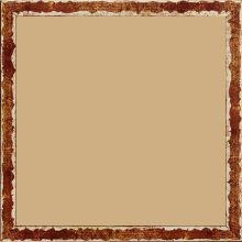 Cadre bois profil plat largeur 1.5cm couleur bordeaux fond or ,bord or déstructuré ( extérieur du cadre ton bois marron) - 15x20