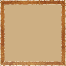 Cadre bois profil plat largeur 1.5cm couleur ocre fond or ,bord or déstructuré ( extérieur du cadre ton bois marron)