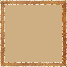 Cadre bois profil plat largeur 1.5cm couleur ocre fond or ,bord or déstructuré ( extérieur du cadre ton bois marron) - 27x19
