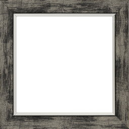 Cadre bois profil plat largeur 3.3cm couleur noir fond argent filet argent - 96x65