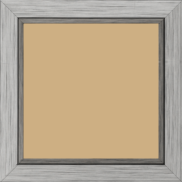 Cadre bois profil plat largeur 3.3cm couleur argent filet plomb - 50x100