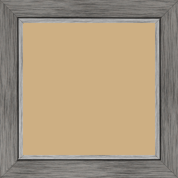 Cadre bois profil plat largeur 3.3cm couleur plomb filet argent - 61x46