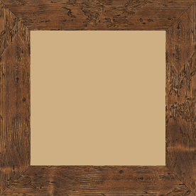 Cadre bois profil plat largeur 4.3cm couleur marron foncé finition aspect vieilli antique