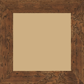 Cadre bois profil plat largeur 4.3cm couleur marron foncé finition aspect vieilli antique - 25x25