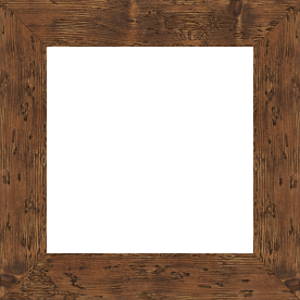 Cadre bois profil plat largeur 4.3cm couleur marron foncé finition aspect vieilli antique - 81x60