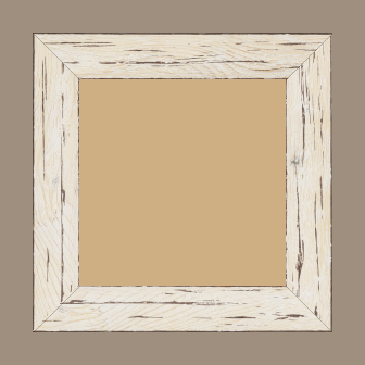 Cadre bois profil plat largeur 4.3cm couleur blanchie finition aspect vieilli antique - 20x60