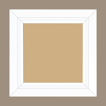 Cadre bois profil pente largeur 4.5cm de couleur blanc mat filet blanc - 33x95