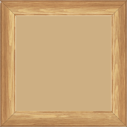 Cadre bois profil inversé largeur 3.2cm sur pin teinté chêne - 21x29.7