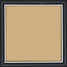 Cadre bois profil arrondi largeur 2.1cm couleur noir mat filet argent