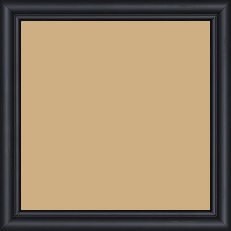 Cadre bois profil arrondi largeur 2.1cm couleur noir mat filet noir - 61x46