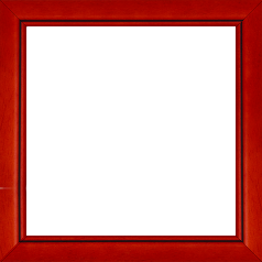 Cadre bois profil bombé largeur 2.4cm couleur rouge cerise satiné filet noir - 15x20