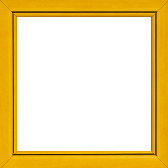 Cadre bois profil bombé largeur 2.4cm couleur jaune tournesol satiné filet noir - 59.4x84.1