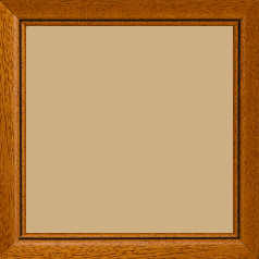 Cadre bois profil bombé largeur 2.4cm couleur marron ton bois satiné filet noir - 20x60