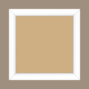 Cadre bois profil bombé largeur 2.4cm couleur blanc satiné - 50x75