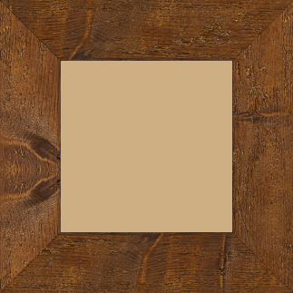 Cadre bois profil plat largeur 6.7cm couleur marron foncé finition aspect vieilli antique - 70x70