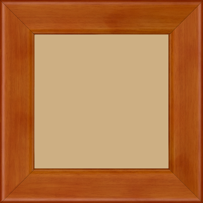 Cadre bois profil plat bord arrondi largeur 4.9cm de couleur mandarine - 25x25