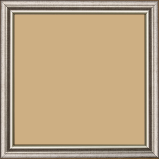 Cadre bois profil arrondi largeur 2.1cm  couleur plomb filet argent chaud - 61x46