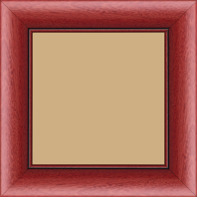 Cadre bois profil arrondi largeur 4.7cm couleur rouge cerise satiné rehaussé d'un filet noir - 20x60