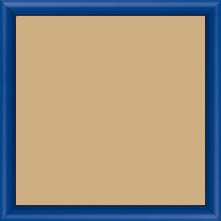 Cadre bois profil demi rond largeur 1.5cm couleur bleu français mat - 34x40