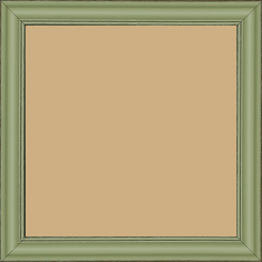 Cadre bois profil doucine inversée largeur 2.3cm vert tilleul satiné bord ressuyé - 42x59.4
