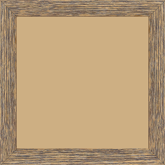 Cadre bois profil arrondi en pente plongeant largeur 2.4cm couleur jaune moutarde finition veinée, reflet or - 70x100