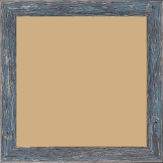 Cadre bois profil arrondi en pente plongeant largeur 2.4cm couleur bleu pétrole finition veinée, reflet argenté - 81x60