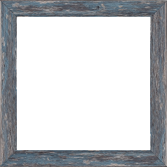 Cadre bois profil arrondi en pente plongeant largeur 2.4cm couleur bleu pétrole finition veinée, reflet argenté - 50x50