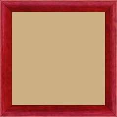 Cadre bois profil arrondi en pente plongeant largeur 2.4cm couleur rouge finition vernis brillant,veine du bois  apparent (pin) , - 65x50