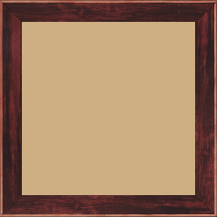 Cadre bois profil arrondi en pente plongeant largeur 2.4cm couleur bordeaux effet ressuyé, angle du cadre extérieur filet naturel - 81x60