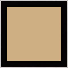 Cadre bois profil arrondi en pente plongeant largeur 2.4cm couleur noir satiné,veine du bois  apparent (pin) , angle du cadre extérieur filet argent chromé - 50x75
