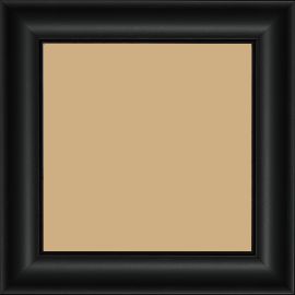 Cadre bois profil incurvé largeur 4.1cm couleur noir mat finition pore bouché - 50x75
