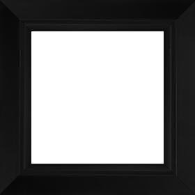 Cadre bois profil pente largeur 4.5cm de couleur noir mat filet noir - 81x60