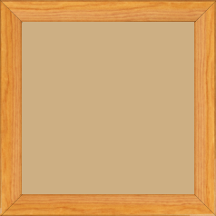 Cadre bois profil arrondi en pente plongeant largeur 2.4cm couleur jaune moutarde finition vernis brillant,veine du bois  apparent (pin) ,