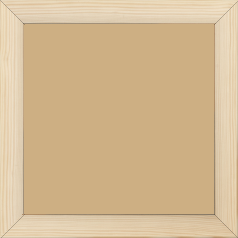 Cadre bois profil arrondi en pente plongeant largeur 2.4cm couleur naturel finition vernis brillant,veine du bois  apparent (pin) , - 73x50