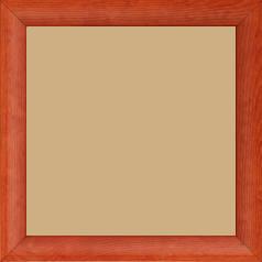 Cadre bois profil arrondi en pente plongeant largeur 2.4cm couleur orange finition vernis brillant,veine du bois  apparent (pin) ,
