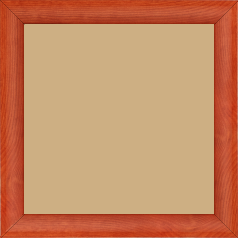 Cadre bois profil arrondi en pente plongeant largeur 2.4cm couleur orange finition vernis brillant,veine du bois  apparent (pin) , - 55x33