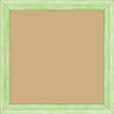 Cadre bois profil incurvé largeur 2.1cm couleur vert pomme effet blanchi - 65x50