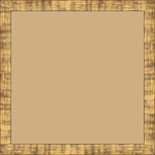 Cadre bois profil plat effet cube largeur 1.6cm couleur or effet cannelé - 61x50