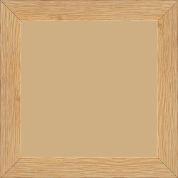 Cadre bois profil plat largeur 3cm , couleur marron clair (veines du bois apparentes , essence du bois : pin ) - 65x50
