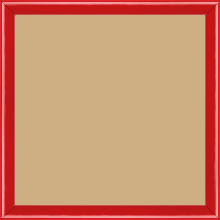 Cadre bois profil arrondi largeur 1.5cm couleur rouge laqué