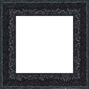 Cadre bois profil incurvé largeur 5.3cm couleur noir laqué style baroque - 46x27