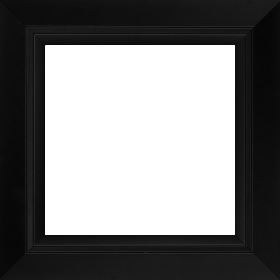 Cadre bois profil pente largeur 4.5cm de couleur noir mat filet noir - 46x38