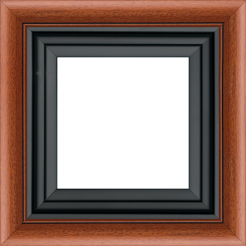 Caisse bois profil arrondi largeur 4.7cm couleur marron ton bois satiné rehaussé d'un filet noir + bois caisse américaine profil escalier largeur 4.4cm noir mat   (spécialement conçu pour les châssis d'une épaisseur jusqu’à 2.5cm ) largeur total du cadre : 8.3cm - 110x110