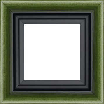Caisse bois profil arrondi largeur 4.7cm couleur vert sapin satiné rehaussé d'un filet noir + bois caisse américaine profil escalier largeur 4.4cm noir mat   (spécialement conçu pour les châssis d'une épaisseur jusqu’à 2.5cm ) largeur total du cadre : 8.3cm - 65x54